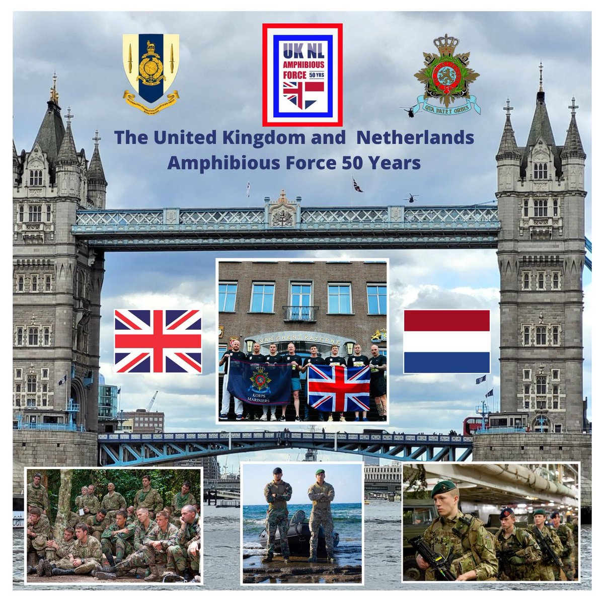 The Uniterd Kingdom and Netherlands Amphibious  Force 50 years .
Photo's via : @korpsmariniers ,@Commando_Ops ,  @commandant_OEM , @MartinJConnell