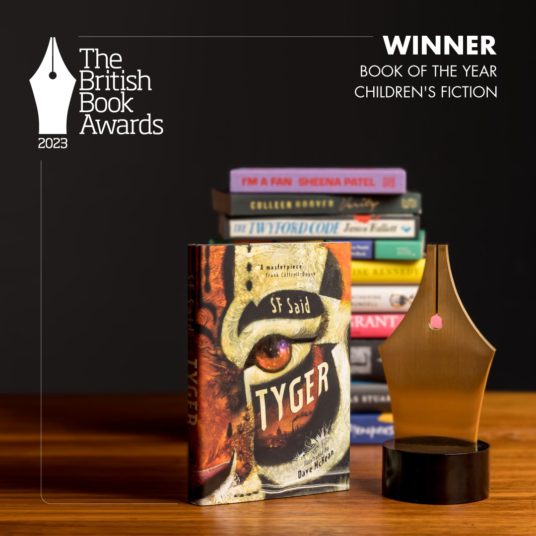 Congratulations to TYGER by <a href="/whatSFSaid/">SF Said</a>, illustrated by <a href="/DaveMcKean/">Dave McKean</a>, winner of Book of the Year: Children's Fiction (supported by <a href="/theweekjunior/">The Week Junior</a>)! All the judges agreed that the book already "felt like a classic" <a href="/DFB_storyhouse/">David Fickling Books</a> #BritishBookAwards #Nibbies
