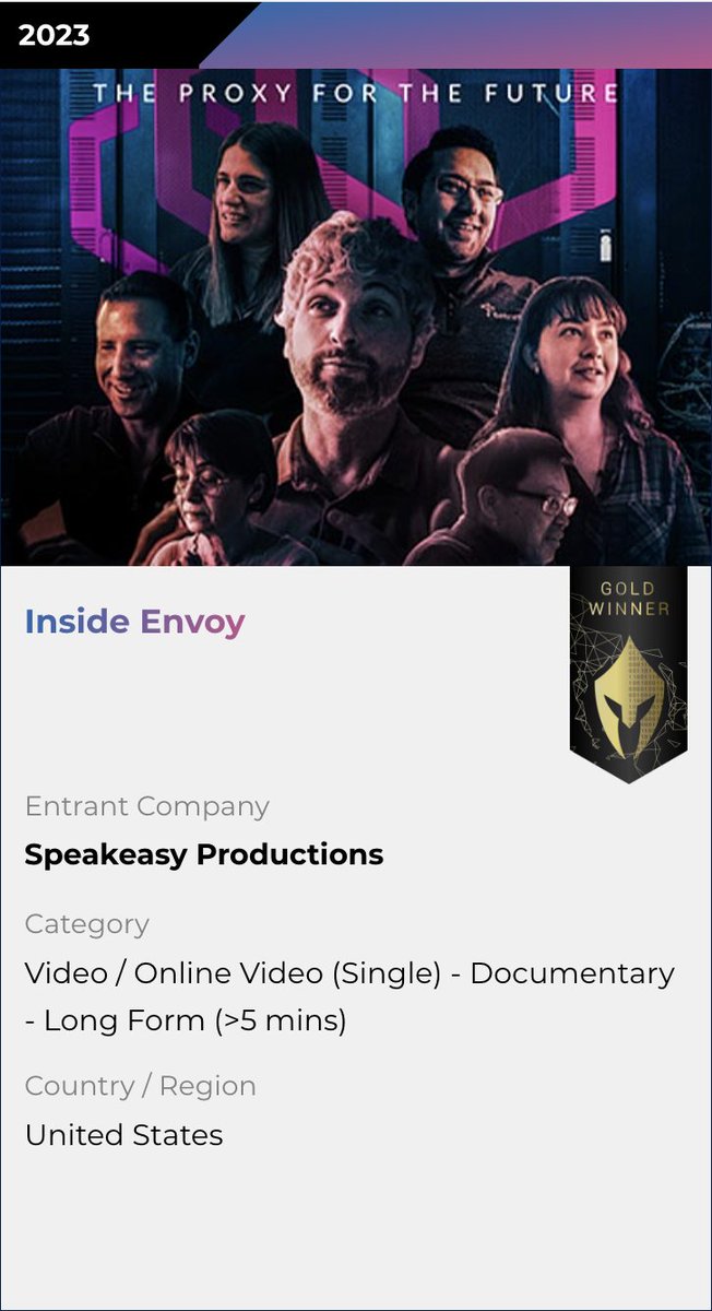 We are thrilled to announce that 𝗜𝗻𝘀𝗶𝗱𝗲 𝗘𝗻𝘃𝗼𝘆: 𝗧𝗵𝗲 𝗣𝗿𝗼𝘅𝘆 𝗳𝗼𝗿 𝘁𝗵𝗲 𝗙𝘂𝘁𝘂𝗿𝗲 was the Gold Winner at this year's @vegaawards in the Long Form Documentary Category! #VegaDigitalAwards Click the link below to watch it now! 👇👇👇youtube.com/watch?v=uaksVV…