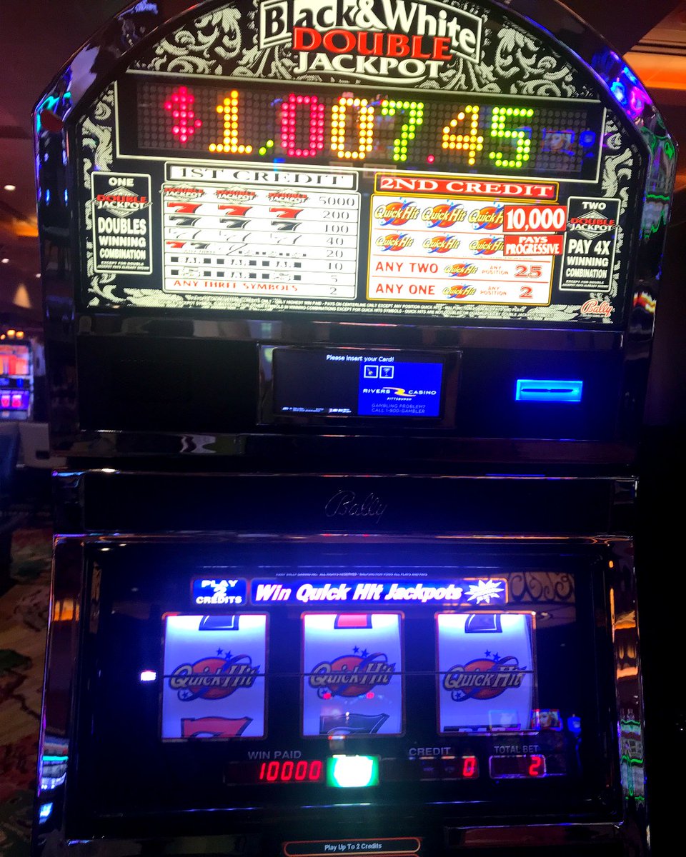 WinBigRivers's tweet image. $10,000 💵 DOLLAR 💵 JACKPOT 
on Black &amp;amp; White Double Jackpot #QuickHit 🔥 
Gambling problem? Call 1-800-Gambler.