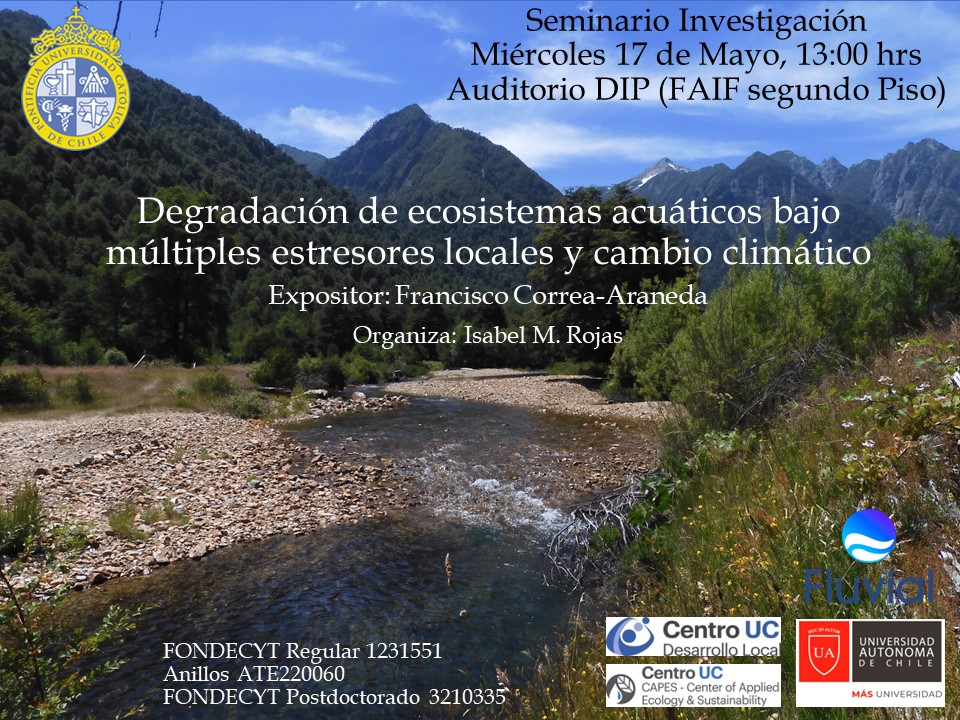 Les esperamos en Campus San Joaquín UC @AgroyForestalUC , <a href="/Magister_RRNN/">Magíster en Recursos Naturales UC</a> 
Seminario Presencial