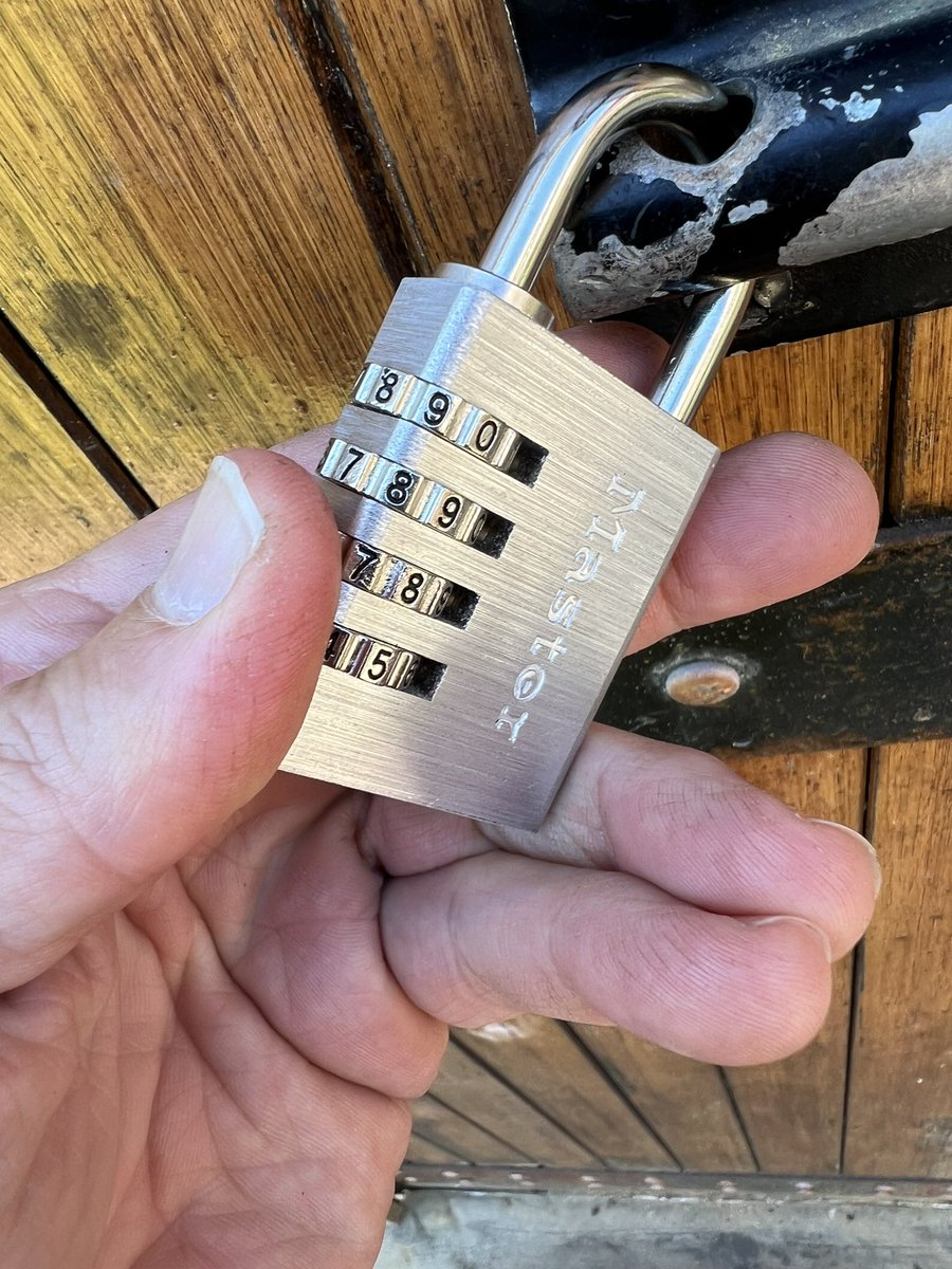 msmit's tweet photo. @MasterLockUS New combo lock on shed won’t open… all tools to cut said lock are in shed. Any suggestion? https://t.co/YILDfXUP86