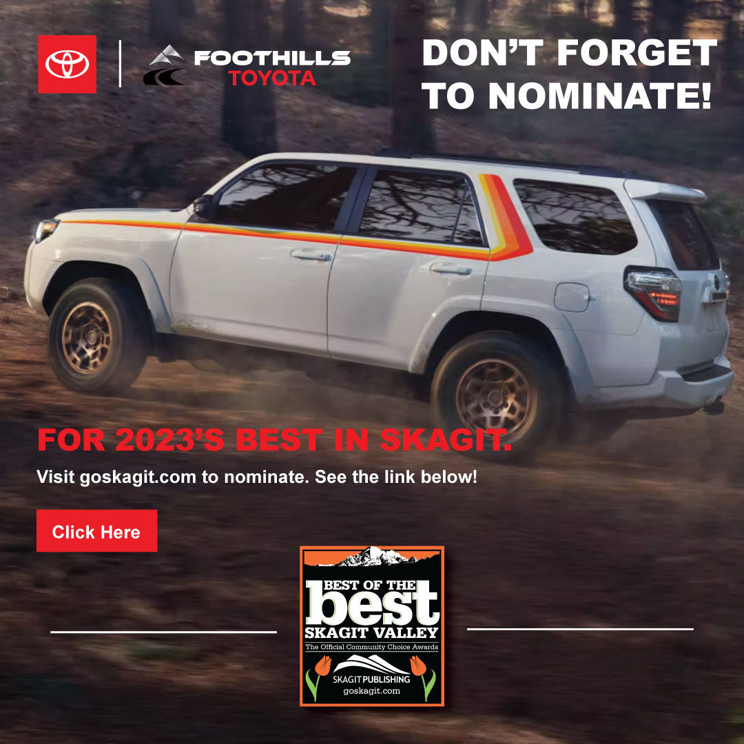 FoothillsToyota's tweet photo. Don't forget to nominate us for 2023's Best of the Best Skagit Valley Official Community Choice Awards. More info here: https://t.co/CgkzGVNn1d https://t.co/DOX3r2S6dG