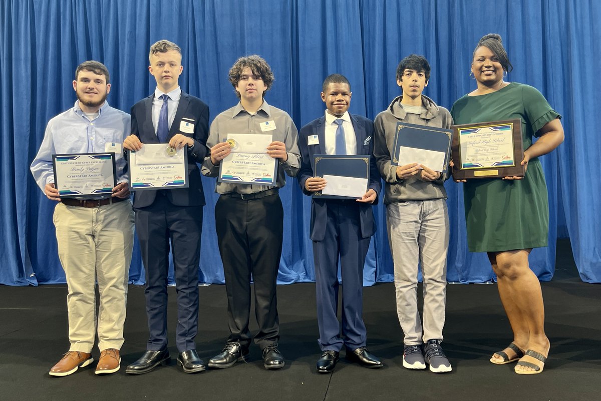 BCSS was named a "Georgia District of Distinction" after Computer Science Students at Buford High School recorded a Top 10 finish in the Georgia Cyberstart America Competition.
Five BHS Students won cash prizes of $500 respectively, and the CS Program was awarded a $2,500 grant!