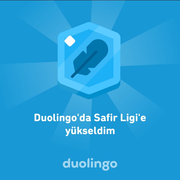 tmeakyuz's tweet photo. Duolingo'da Safir Ligi'e yükseldim https://t.co/hEnnQIgG78