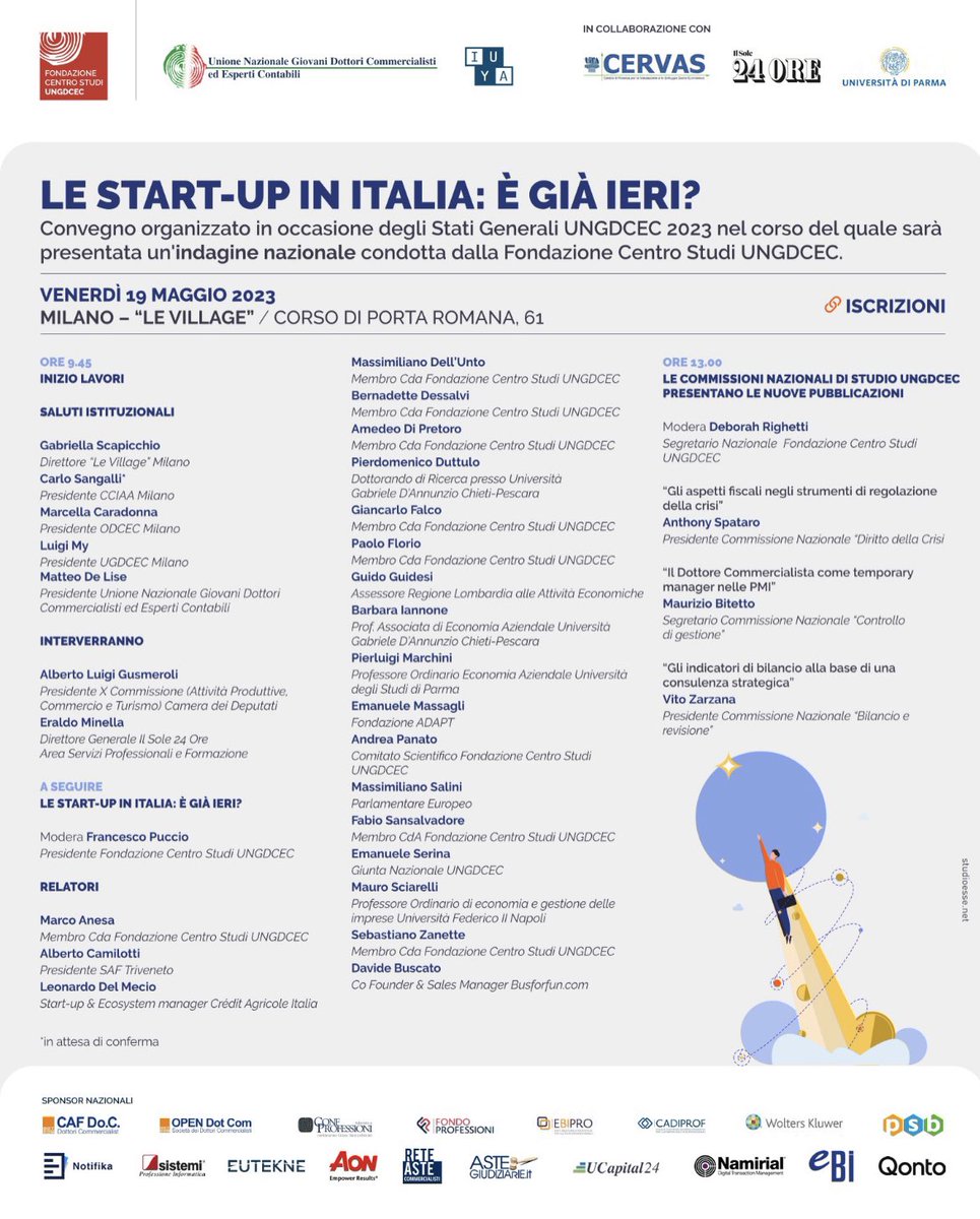 Vi aspettiamo venerdì 19 maggio a Milano, ultimissimi posti disponibili
lnkd.in/diQSjKJ4