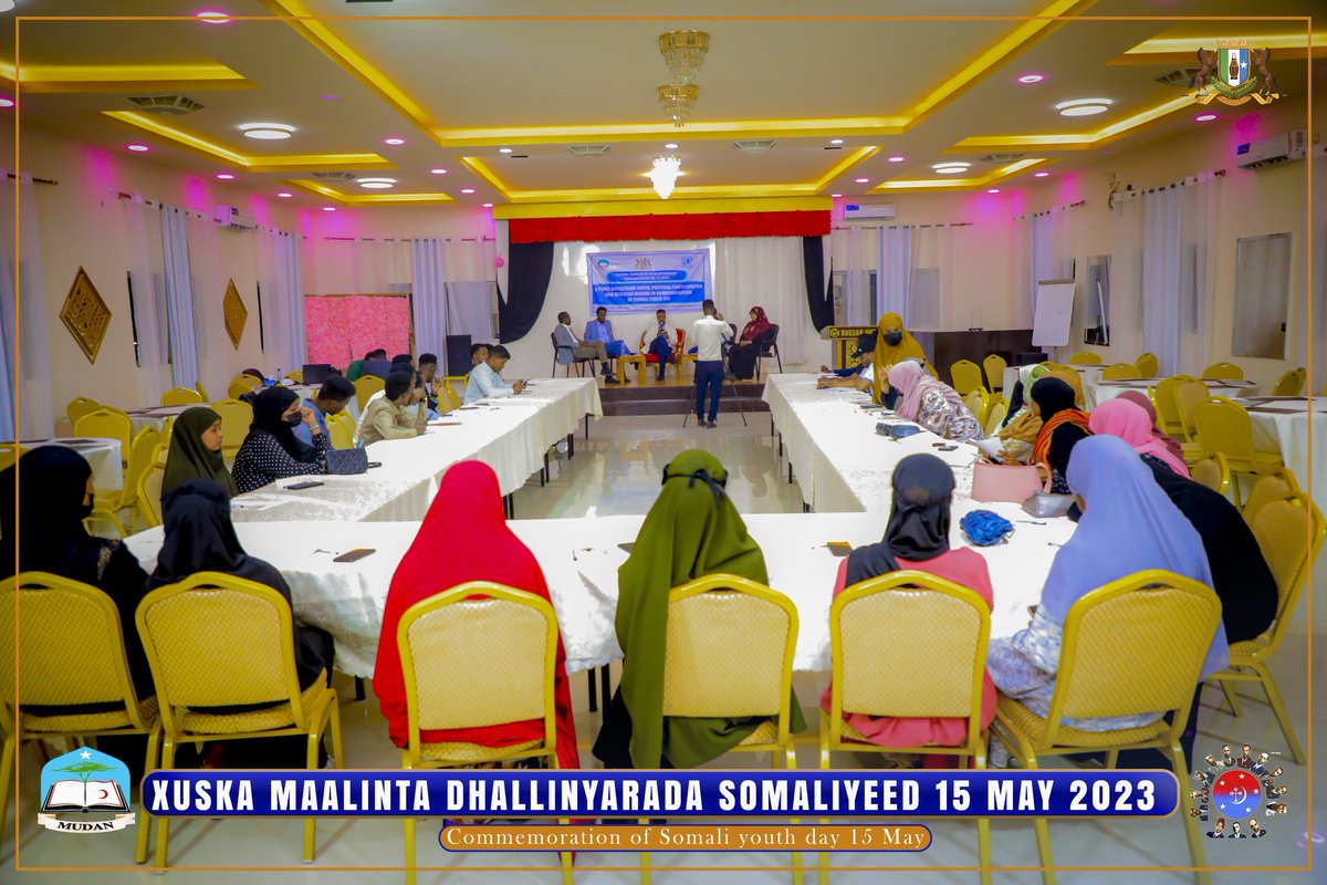 MUDAN_Network's tweet photo. Mudan youth network, in partnership with @UNSomalia, is celebrating the commemoration of SYL day founded on 15 May, 1943.
#SomaliYouthDay 
#Codkaaguwaaxaqaaqa https://t.co/4mvN6wM7di