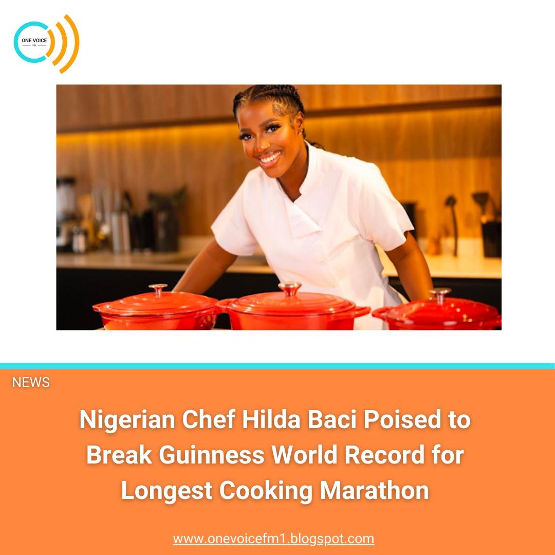 OneVoiceFm1's tweet photo. Nigeria Chef Hilda Baci poised to Break Guinness world record for Longest Cooking Marathon.
.
@hildabaci #100hrs #GuinnessWorldRecord #96hrs #Eurovision2023 https://t.co/RlfaOSa0sf