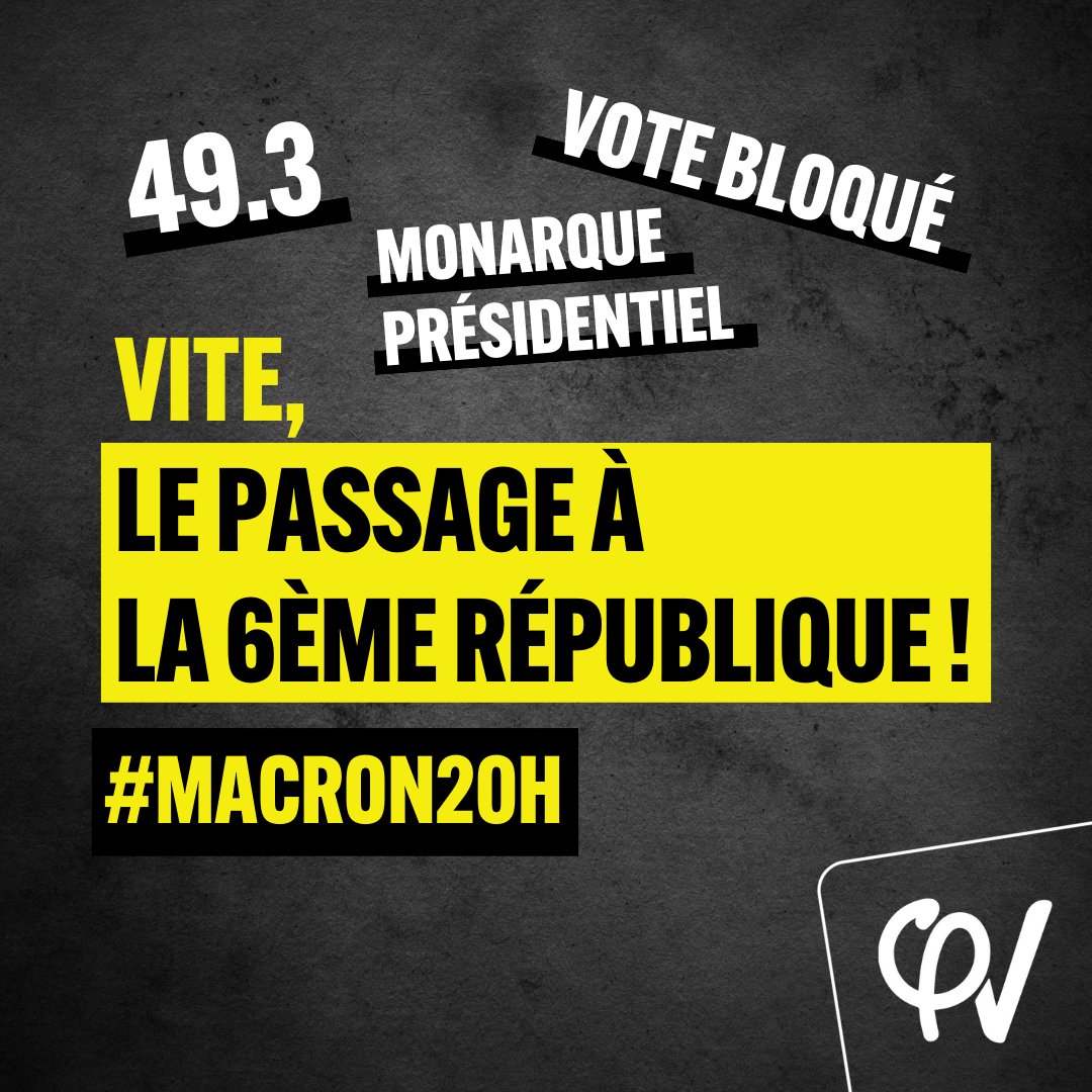FranceInsoumise's tweet photo. 🔴 DIRECT : ce soir, Emmanuel Macron s'exprime sur TF1

➡️ La macronie veut imposer deux ans de plus de travail aux Français·es, se fait le marche-pied de l’extrême droite, veut une « pause » contre l’urgence climatique. Qui est vraiment dans un « déni de réalité » ?

#Macron20h https://t.co/D8w8MUY8Ap