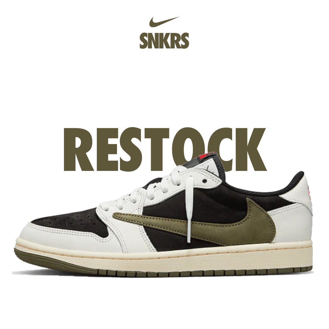La Jordan 1 Low x Travis Scott "Olive" va restock cette semaine 🤯

Plus d’infos ci-dessous ⬇️