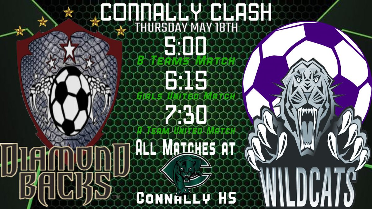 🚨⚽️Connally Clash⚽️🚨is this Thursday. <a href="/DMS_GirlsAth/">DMSGirlsAthletics</a> &amp; <a href="/DMS_Atheltics/">Dessau MS Athletics</a> take on their cross highway rivals <a href="/WMS_PFAthletics/">Westview Middle School Athletics</a> in what's going to be an epic battle. The last time these two team faced, 10 goals were scored. Tag or send this to any alumni and have them at the game!