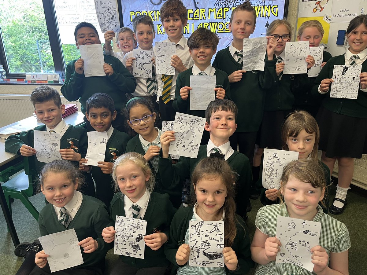 mrs_whelan's tweet photo. Holly class made their own maps 🗺️ 🧭based on @kmlarwood book, The Legend of Podkin One-Ear 🐇, ready for our own owl-based 🦉 journey writing ✍️ next week! @stokenchurchps The children had brilliant place name ideas! #talonfell #owlmouth #featherton https://t.co/xwes3HveNi