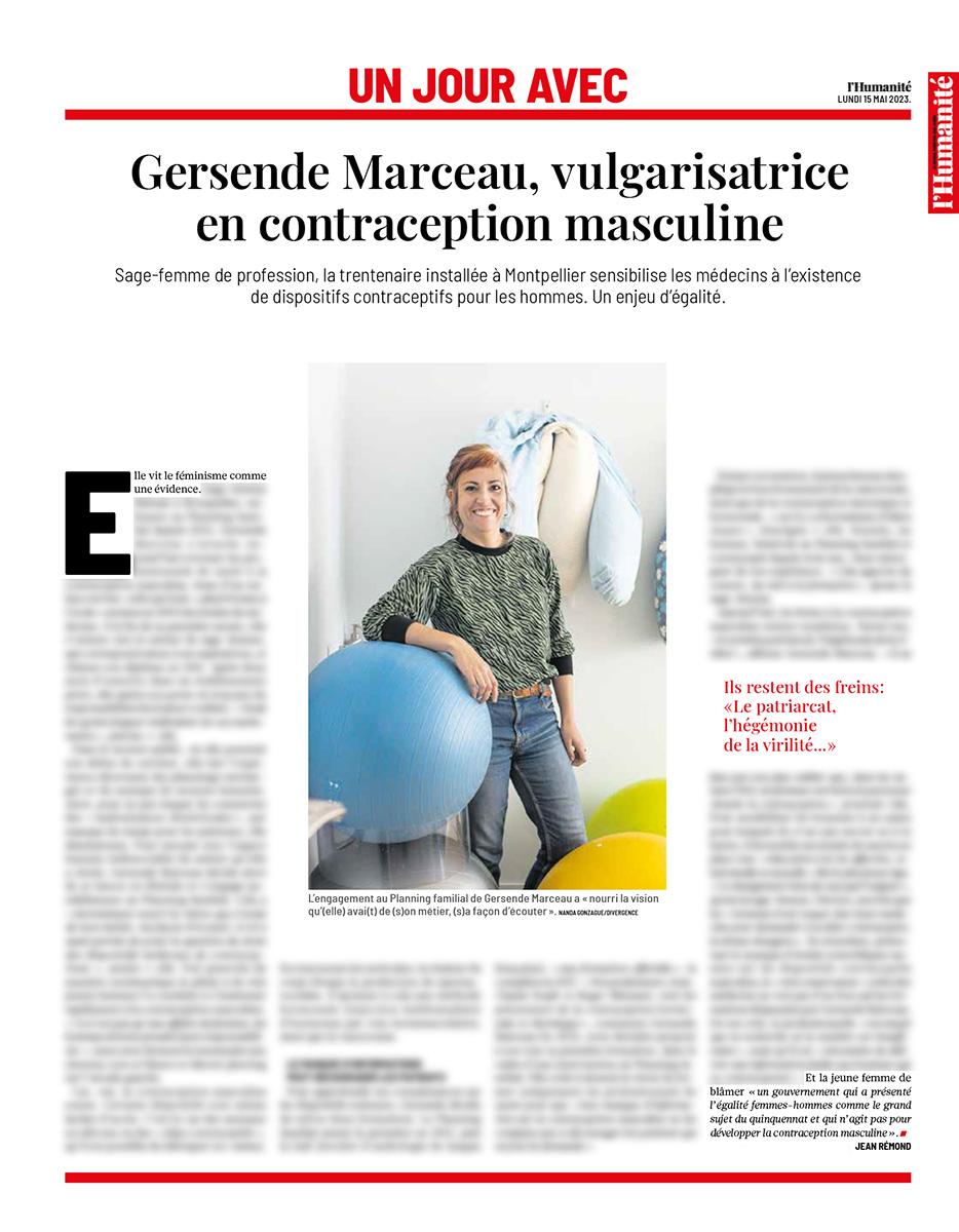 JeanRmond2's tweet photo. Pour @humanite_fr, interview de Gersende Marceau, une sage-femme qui forme les professionnels de santé à la contraception masculine. https://t.co/Hg5DPAS46i
