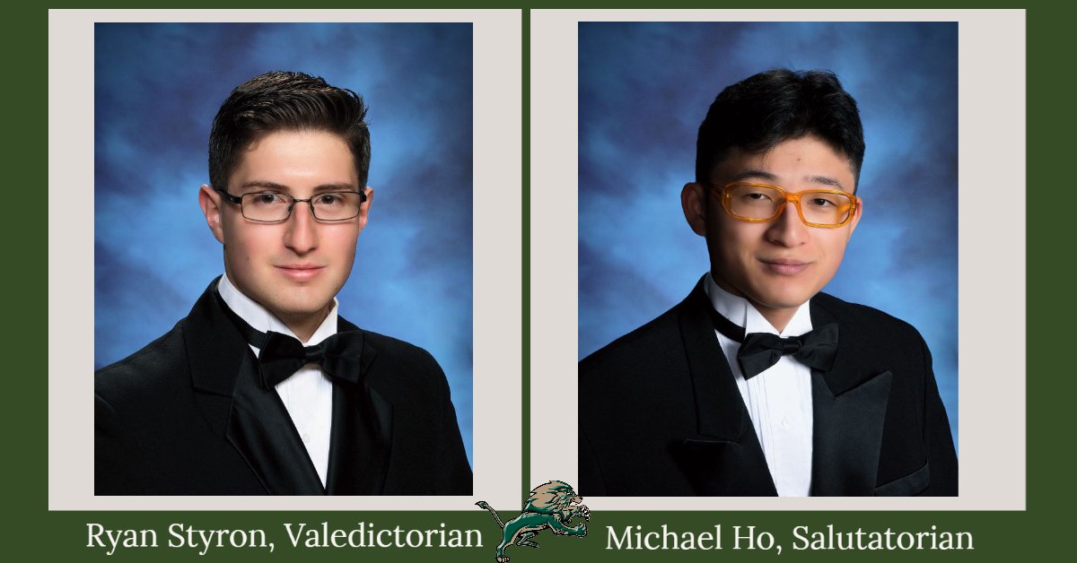 LongwoodCSD's tweet photo. Please join us in congratulating the LHS Class of 2023 Valedictorian, Ryan Styron, and Salutatorian, Michael Ho! Please click the link to learn about our outstanding scholars! https://t.co/pmfttxZh7s #Classof2023 #LCSDPride https://t.co/x7Lc0Sh9wS