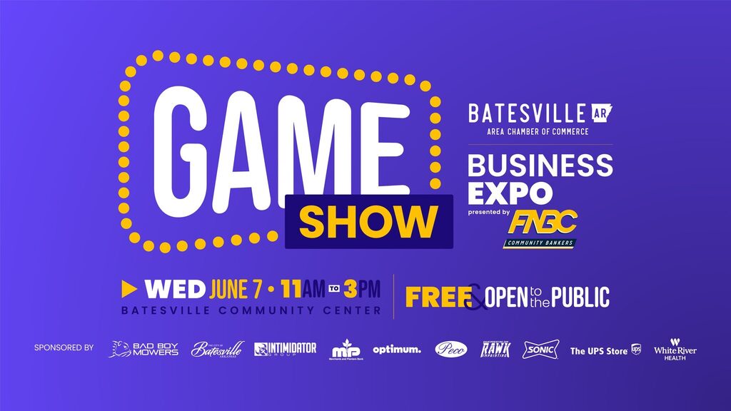 The annual Business Expo, presented by FNBC, is just around the corner. Scheduled for Wednesday, June 7, 2023, from 11 a.m. to 3 p.m. at the Batesville Community Center. This year's theme is “Game Show,” and is designed to be fun, engaging, and competiti… instagr.am/p/CsRZw-XO4Gk/