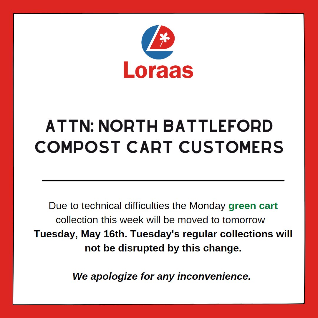 📣⚠️ATTN: North Battleford Residents! Please see this important message about your green cart pickup this week.
