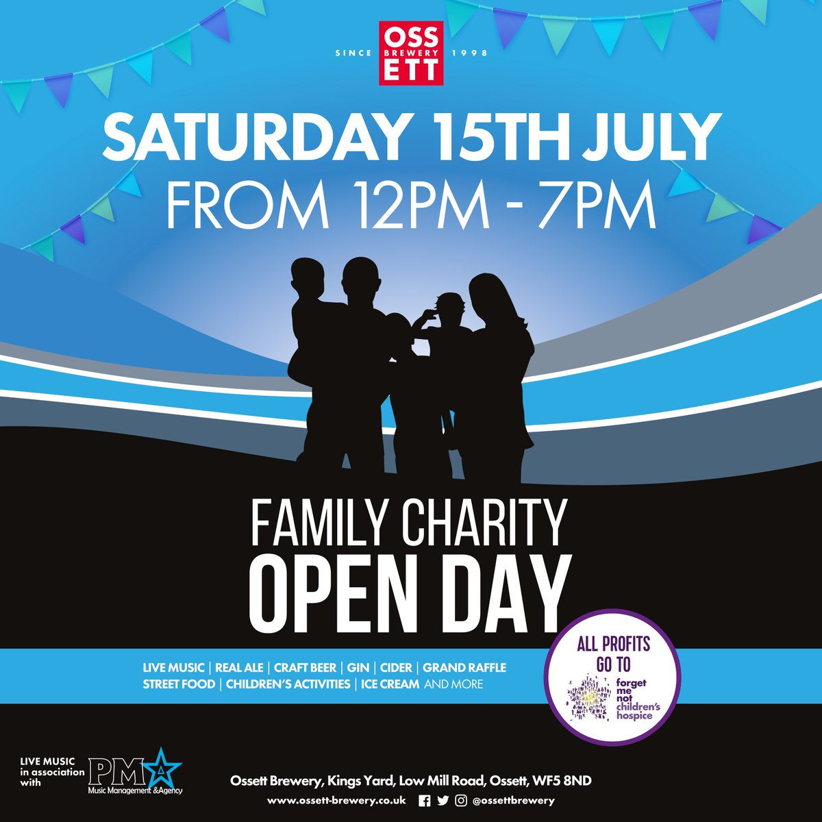 ‼️ SAVE THE DATE ‼️

Saturday 15th July from 12pm

Family Charity Open Day
In aid of <a href="/ForgetMNotChild/">ForgetMeNotChildren</a> 

FREE ENTRY | FAMILY FRIENDLY (including our four legged friends 🐶)

📍Ossett Brewery, Kings Yard, Low Mill Road, Ossett, WF5 8ND
