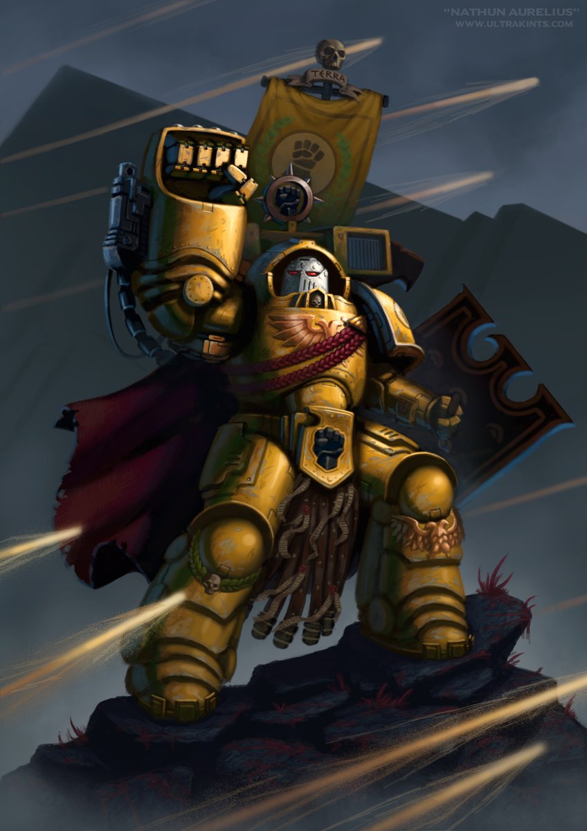 ultrakints_art's tweet photo. Nathun Aurelius, Imperial Fists chapter master I did for a client #warhammer #warhammer40k #warhammerfanart #warhammercommunity #paintingwarhammer #imperialfists #spacemarines #40k #warhammerart #40kcommunity #imperialfist #grimdark #spacemarine #rogaldorn #primarch https://t.co/6Sc3HciYUK