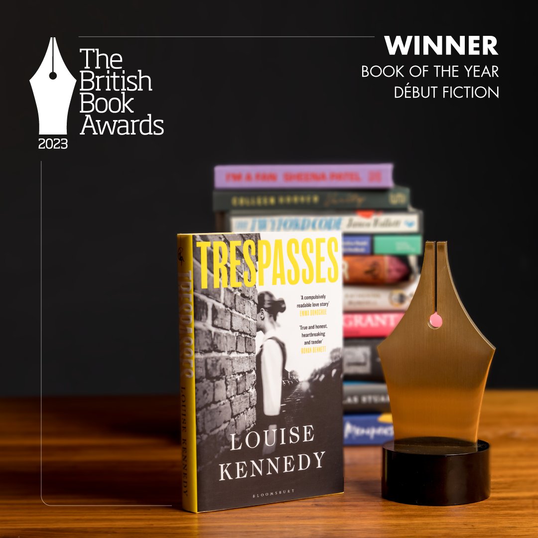 The Bookseller (@thebookseller) on Twitter photo Now for the winner of the award for Book of the Year: Début Fiction... it's TRESPASSES, @KennedyLoulou's Northern Ireland-set love story that is equally beloved by booksellers, readers and our judges! <a href="/BloomsburyBooks/">Bloomsbury Books UK</a> #BritishBookAwards #Nibbies Now for the winner of the award for Book of the Year: Début Fiction... it's TRESPASSES, @KennedyLoulou's Northern Ireland-set love story that is equally beloved by booksellers, readers and our judges! <a href="/BloomsburyBooks/">Bloomsbury Books UK</a> #BritishBookAwards #Nibbies