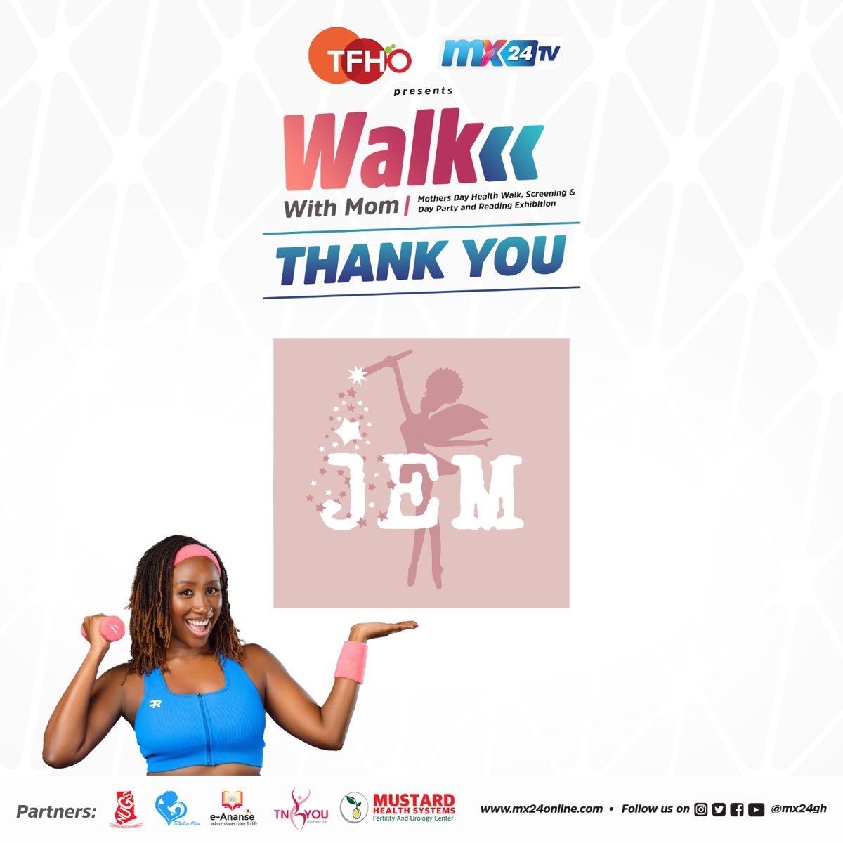 mx24gh's tweet photo. We would like to say a massive THANK YOU to our amazing vendors for making the #WalkwithMom event possible. We appreciate you!
#mx24gh #funfearlessfactual #TFHO #MothersDaywithMX24 https://t.co/JMqwFOunH1