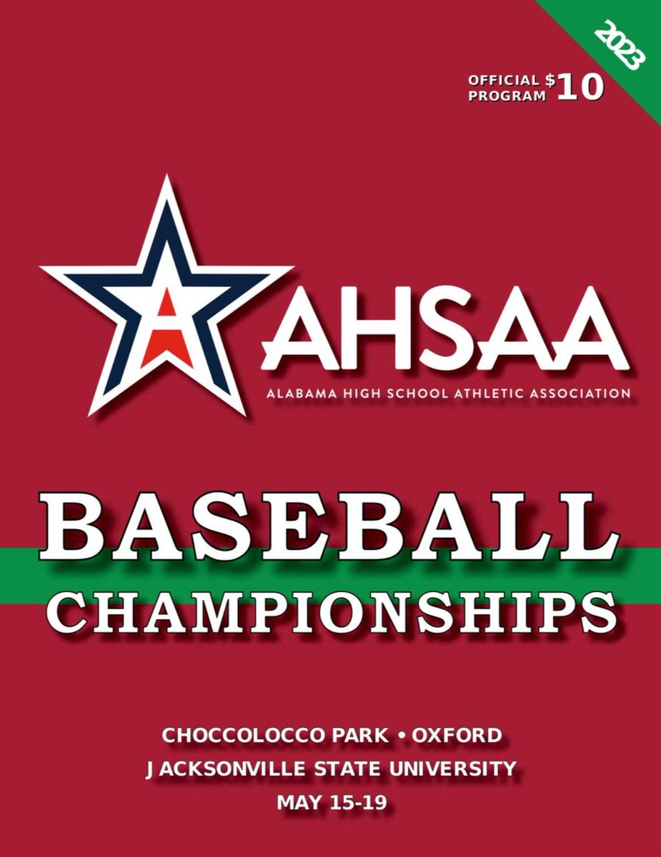AHSAAUpdates's tweet image. The State Baseball &amp;amp; Softball Championships are happening this week in Oxford and Jacksonville. Have all the rosters, game information, and brackets you need to keep up with all the action by downloading the official digital program.
Printed programs will be available starting…