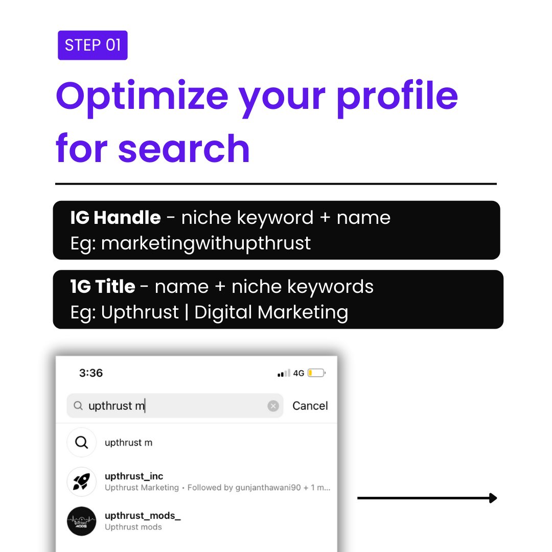 Upthrust_Inc's tweet image. Unlock the power of Instagram SEO and skyrocket your growth in 2023! 🚀 Discover the secrets, tips, and tricks to optimize your profile and dominate the algorithm game. 📈 Let&apos;s dive into the world of Instagram SEO together!

#InstagramSEO #2023GrowthTips #AlgorithmMastery