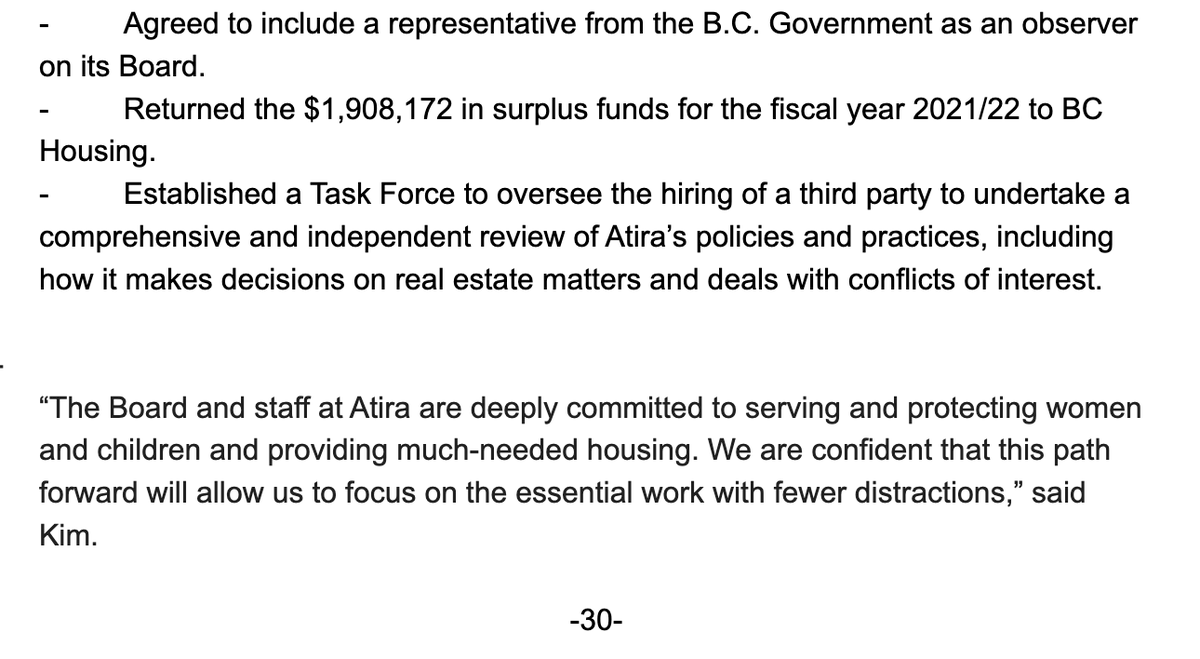 Janice Abbott, the embattled CEO of Atira Women's Resource Society, is stepping down.

This comes after a BC government forensic investigation that found Abbott's spouse, the former CEO of BC Housing, had broken conflict of interest rules dozens of times.