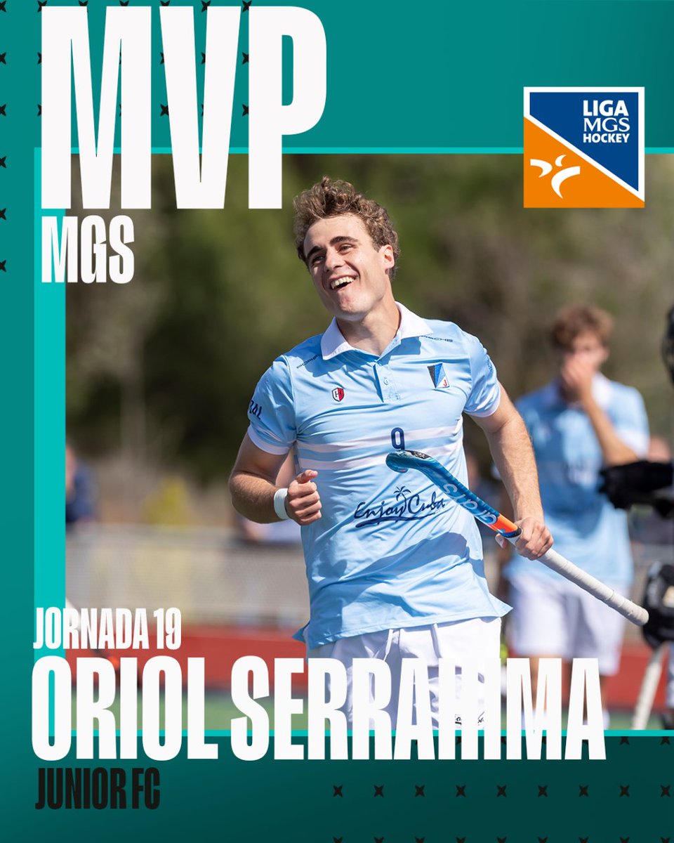 rfe_hockey's tweet photo. 🎖 ¡Oriol Serrahima se lleva el MVP del #PartidazoMGS de la jornada 19!
👉🏽 Consulta todos los resultados y clasificación de la #LigaMGS
#HockeyEspaña | @MGS_Seguros https://t.co/5lNNz1rpAZ
