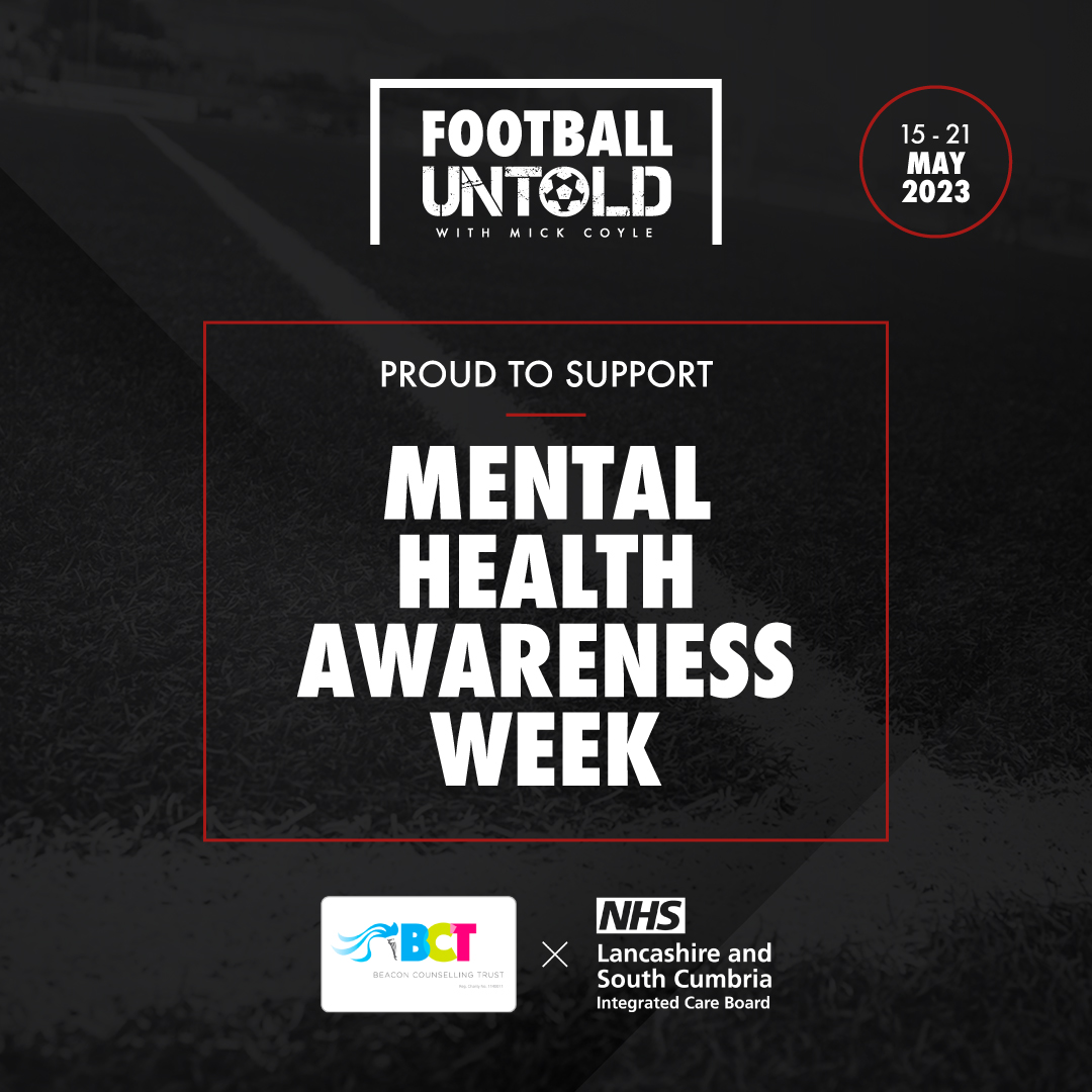 Footy_Untold's tweet photo. We are proud to support Mental Health Awareness Week 2023 🧠💭💚🎗

@BCTNorthWest  x @LSCICB 

#mentalhealthawarenessweek #letskeeptalking https://t.co/BFJsRFipBF