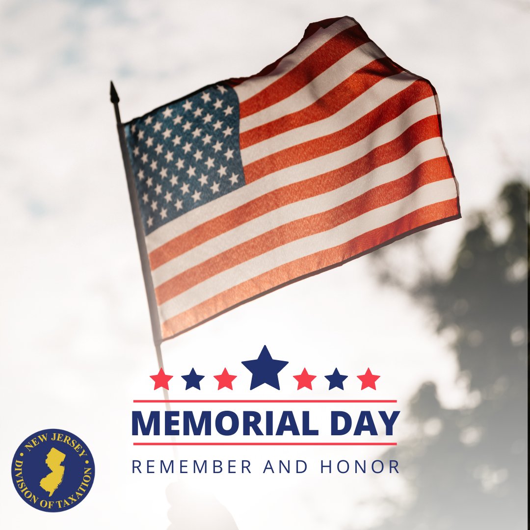 Our offices are closed today in observance of Memorial Day. We will reopen tomorrow, May 30.
#njtax #HappyMemorialDay