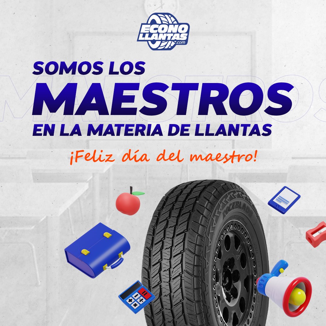 ECONOLLANTAS's tweet photo. Enseñar es dejar una huella en la vida de otras personas 👨‍🏫
Gracias por dar lo mejor de ustedes 🍎👩‍🏫

¡Feliz día a todos los maestros! que gracias a sus enseñanzas logramos ser mejores personas. https://t.co/PxooiwyU6I