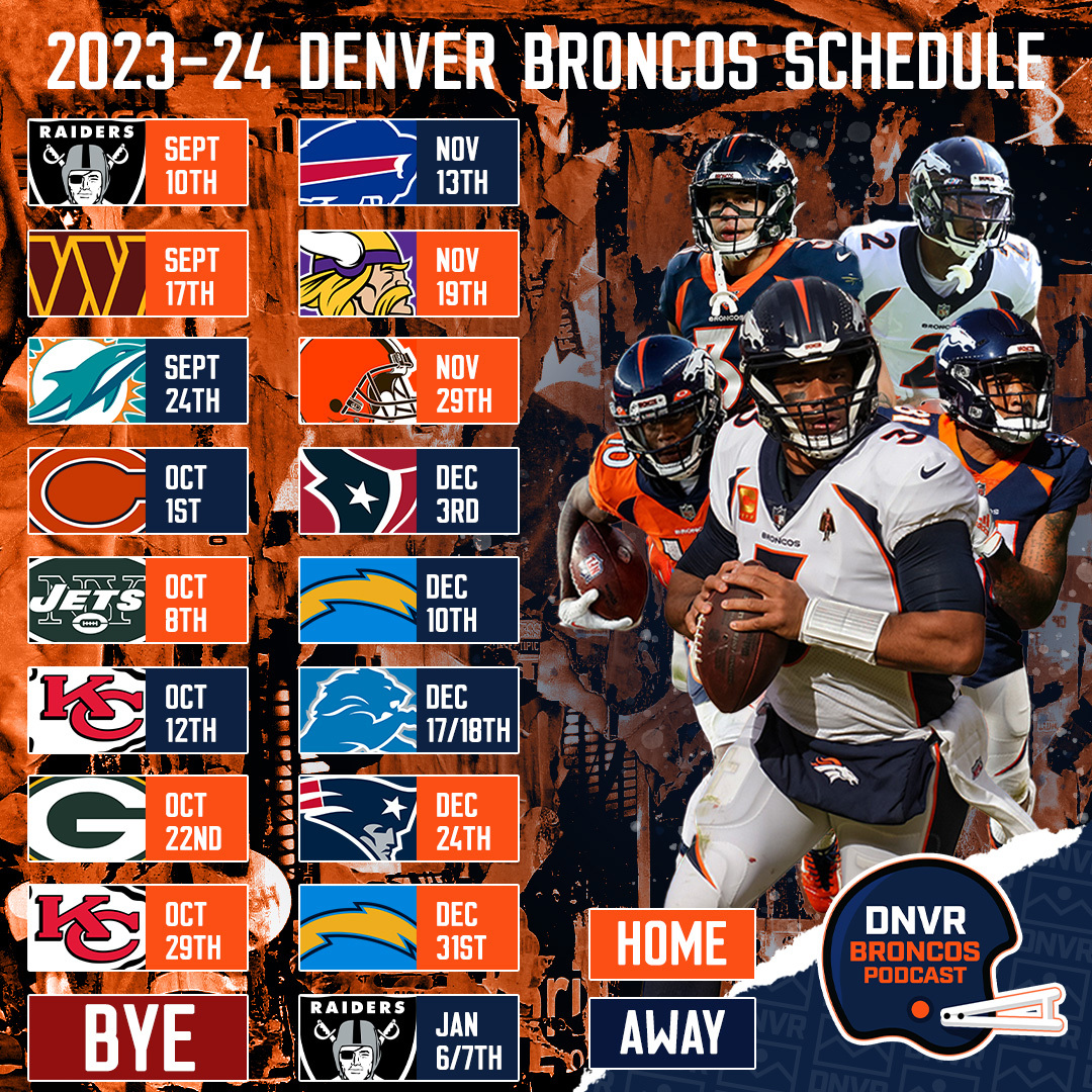 DNVR Broncos on X: 'What do you think is the most important game on the  Broncos' schedule??  / X