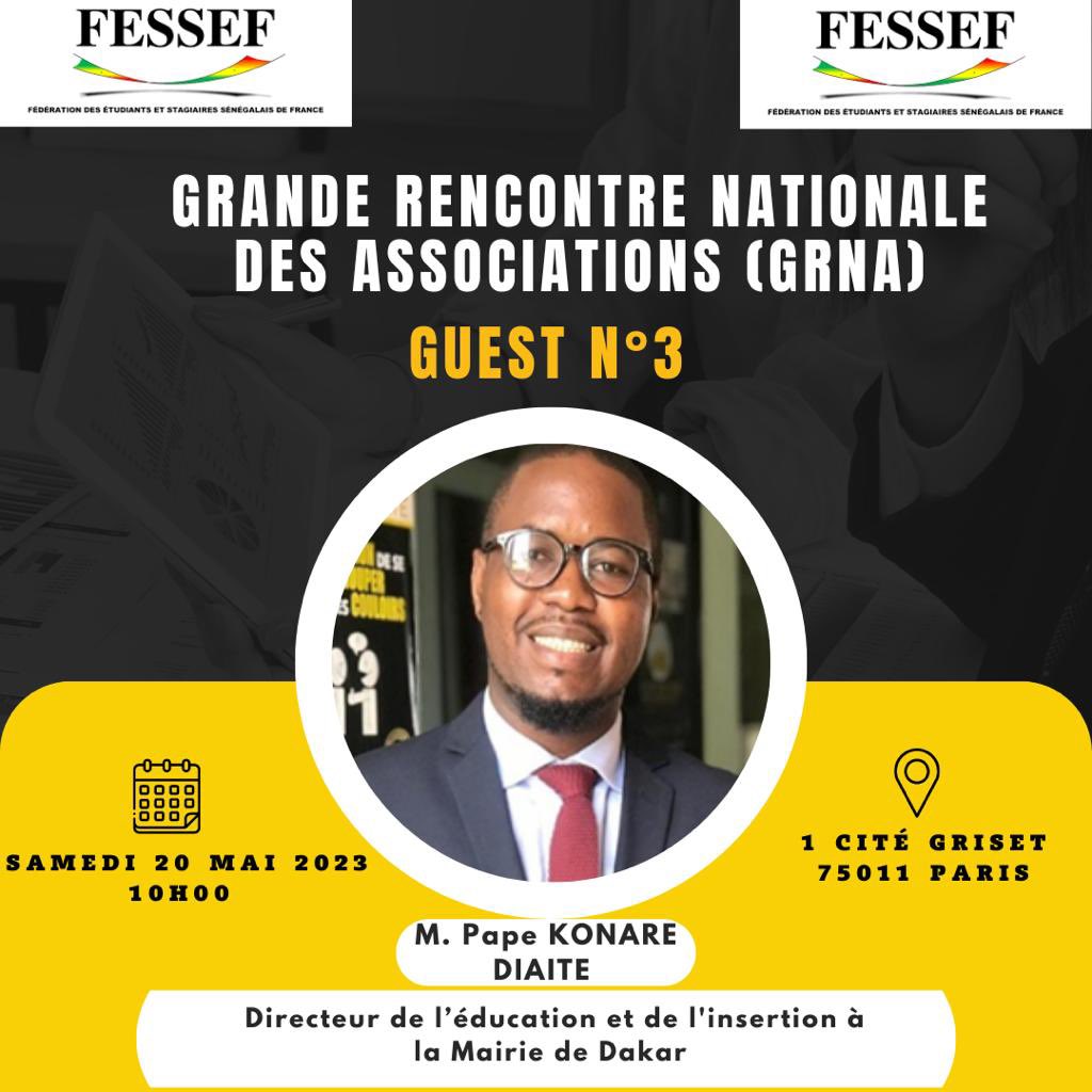 fesseffrance's tweet photo. Notre troisième invité est : 

Monsieur Pape Konaré DIAITE - Directeur de l’enseignement et de l’insertion à la mairie de DAKAR.

Monsieur DIAITE fera une petite présentation des mécanismes d’aides  mis en place par la Mairie de Dakar pour accompagner les étudiants en France. https://t.co/PPW49zk2pT