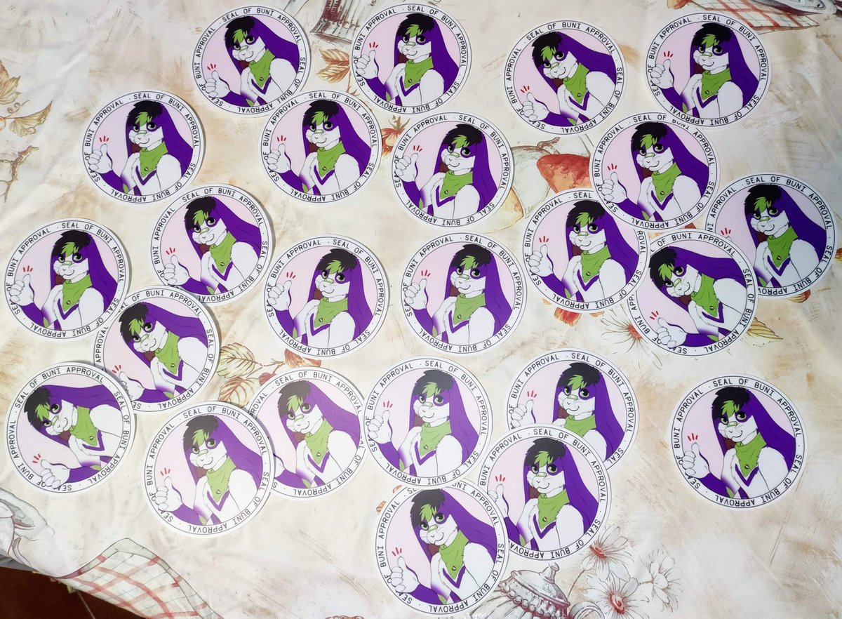 Maxetto | 🔜 Awoostria 🔜 TFI 🔜 EAST (@maxettobuni) on Twitter photo OMG! It's the Buninvasion!! These Seals of Buni Approval from <a href="/NomuraLok/">NomuraLok ➡🏡</a> will be left around the world during Buni visits.
Will you be approved? OMG! It's the Buninvasion!! These Seals of Buni Approval from <a href="/NomuraLok/">NomuraLok ➡🏡</a> will be left around the world during Buni visits.
Will you be approved?