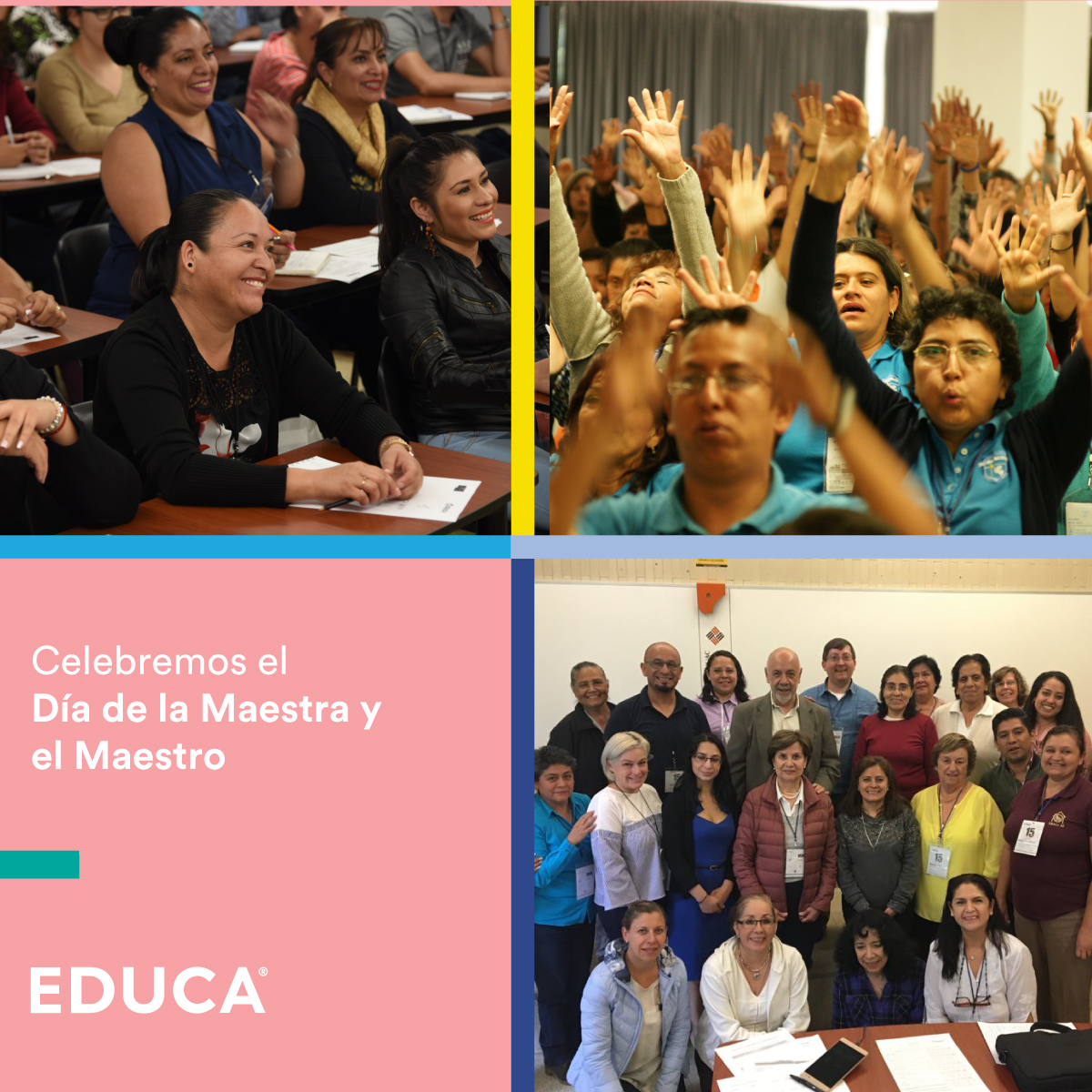 FundacionEDUCA's tweet photo. Gracias maestras y maestros por su enorme paciencia y perseverancia. Gracias por su esfuerzo y dedicación por enseñar.
Extendemos nuestro reconocimiento y agradecimiento a los 7,287 docentes que forman parte de la #REDEDUCA.
¡Feliz día!
#DíaDelMaestro #SomosREDEDUCA https://t.co/rNOMx2uyqx