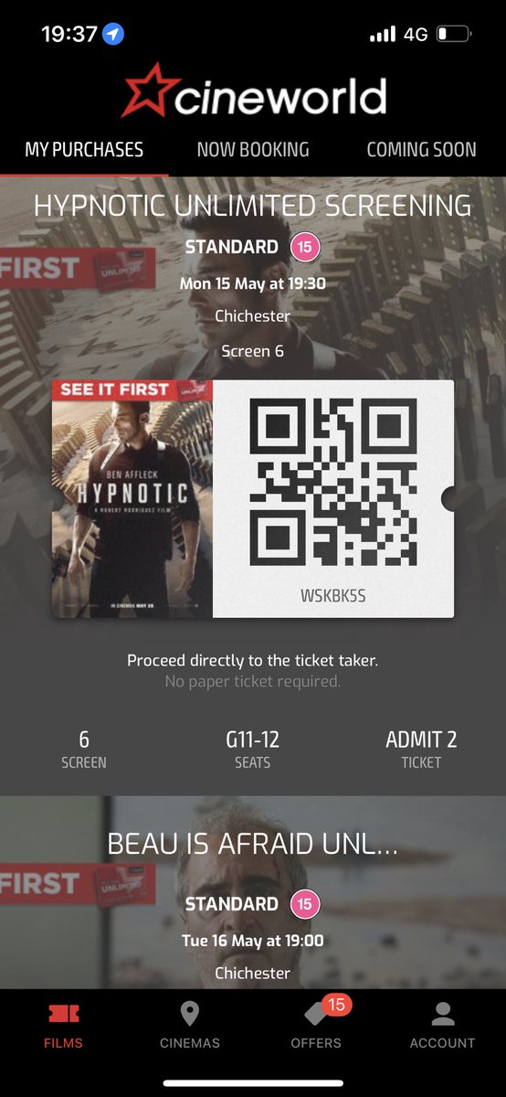 #NowWatching #UnlimitedScreening  #Hypnotic <a href="/cineworld/">Cineworld</a>