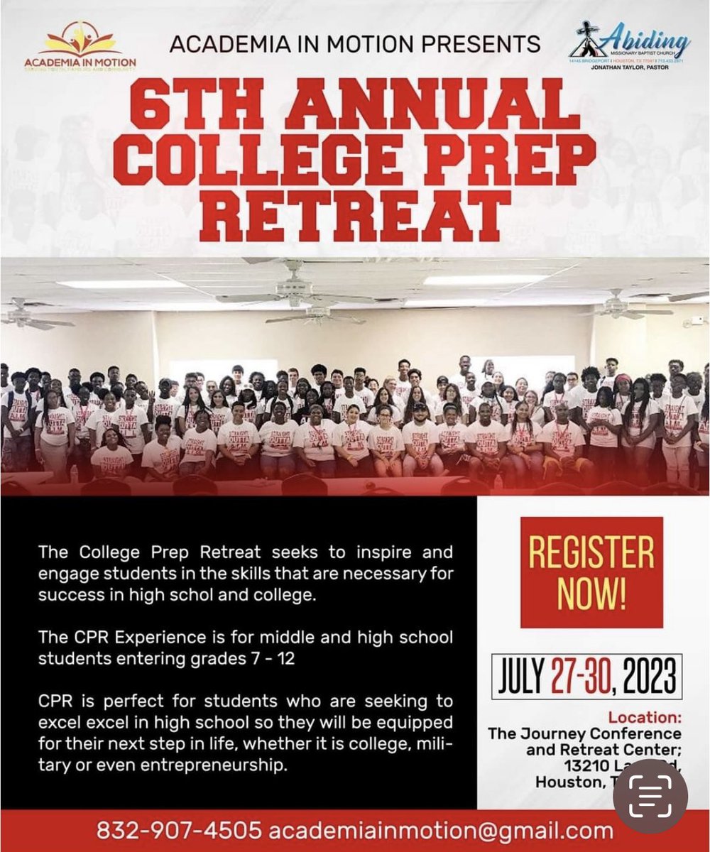 aimImagine's tweet photo. Registration is underway for our summer college prep retreat. This is definitely an experience you want to be a part of. #collegeprep #collegereadiness #careers #entrepreneurs https://t.co/ssXV08LLME