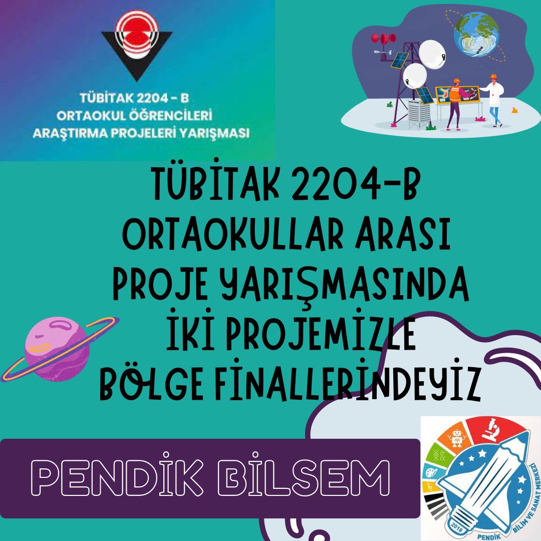 PendikBilsem's tweet photo. TÜBİTAK 2204-B Ortaokullar arası proje yarışmasında; Kübra ŞAHİN TOPÇU ile Gülşah GÜĞÜL danışmanlığındaki 2 projemiz Asya Bölge finallerine katılmaya hak kazanmıştır. Öğretmenlerimizi ve öğrencilerimizi tebrik ederiz.👏🏻@Tubitak @BilsemMeb @mramazanbarin @istanbulilmem @PendikMEM https://t.co/sjXKMZmuN5