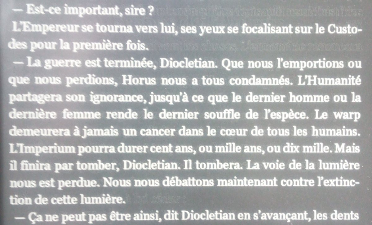 _Maestitia_'s tweet photo. 📖 Épilogue : le mot de la fin par Big E himself.
No comment.
Roman terminé et sa critique sera très, très intéressante. #Reclusiam #BlackLibrary #HorusHeresy #HH41 https://t.co/o8oyQuJjbs