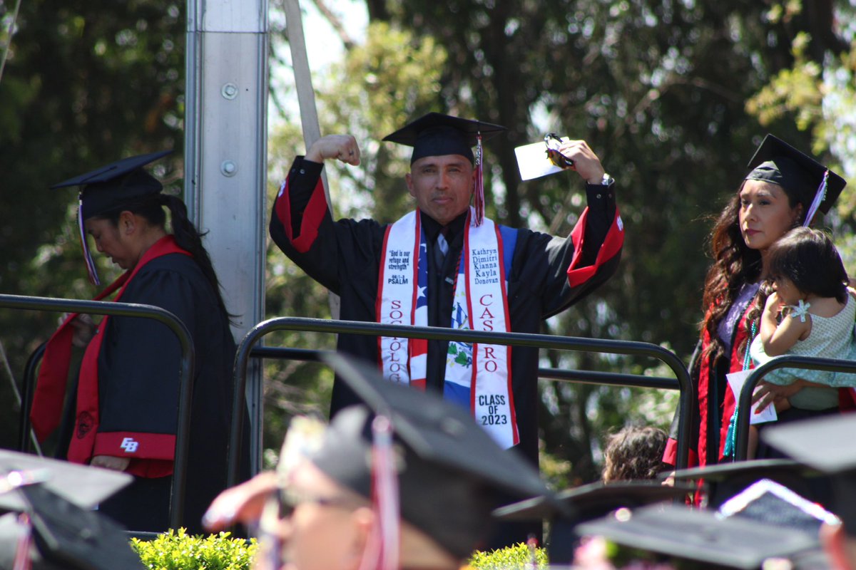 Shoutout to my Dad for walking the stage and graduating this weekend at 50 years old 🎓👨🏽‍🎓💪🏽 #CSUEB