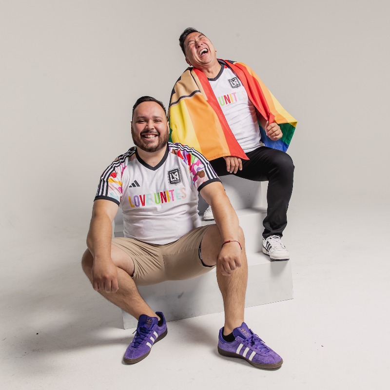 LAFC's tweet photo. Love Unites. 🏳️‍🌈🏳️‍⚧️

Introducing our 2023 Pride pre-match top.

#LAFC x @LAFCPrideRepub