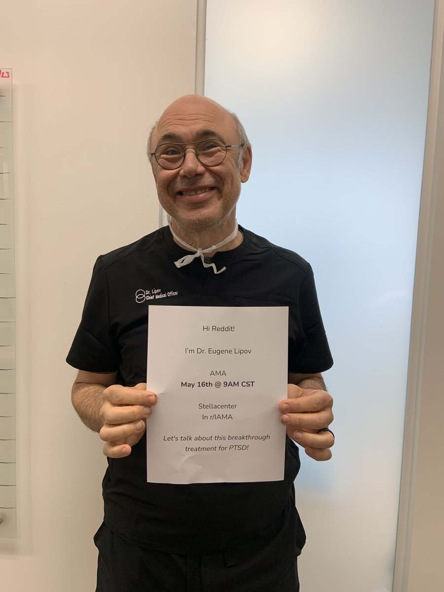 Join our own <a href="/elipovmd/">Dr. Eugene Lipov</a> tomorrow morning at 9AM CST for a @reddit_ama where he will answer questions about how DSR SGB is a breakthrough treatment for PTSD! 

#RedditAMA #PTSD #mentalhealth