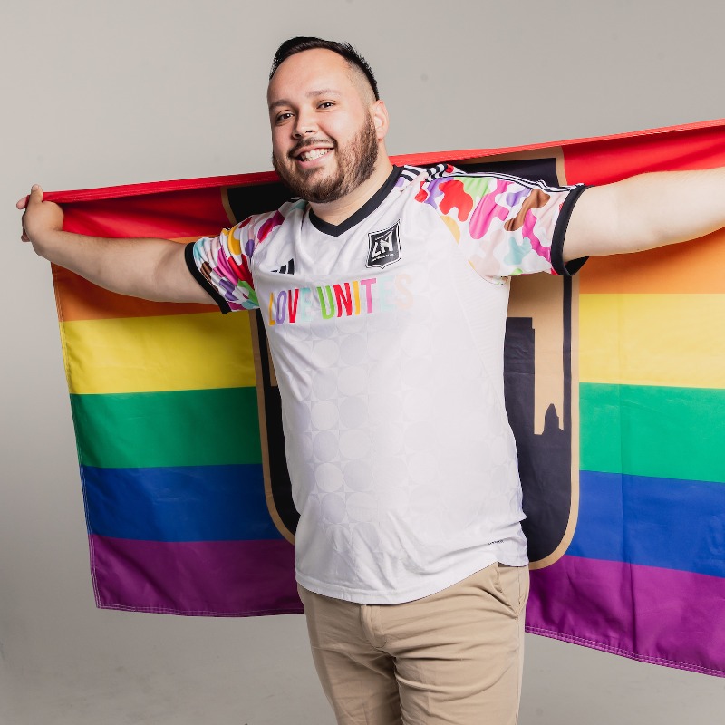 LAFC's tweet photo. Love Unites. 🏳️‍🌈🏳️‍⚧️

Introducing our 2023 Pride pre-match top.

#LAFC x @LAFCPrideRepub