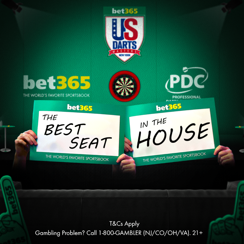 bet365_us's tweet photo. You could win the BEST SEAT IN THE HOUSE for this year's US Darts Masters at Madison Square Garden 🎯

To enter, just tweet the hashtag #bet365BestSeat and follow @bet365_us for your chance to win!

Must be 21+ | T&amp;C's apply.