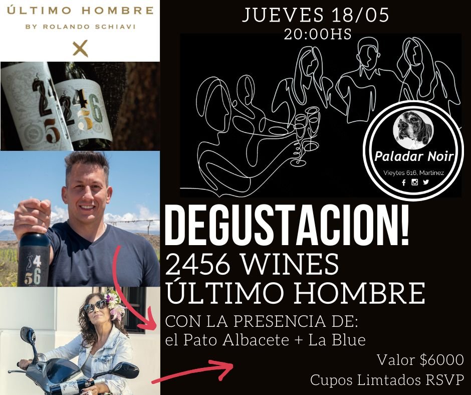 Hace 3 años organizábamos en plena pandemia un vivo con <a href="/manuchocarizza/">Manuel Carizza</a> para hablar de 2456 Wines.
Nada es casualidad🙃, el próximo jueves a las 20 hs. vendrán <a href="/LaBluevinos/">LaBlue</a> y <a href="/patoalbacete/">Patricio Albacete</a> a Paladar Noir para degustar la nueva añada y los vinos Reserva.
Quedan cupos disponibles!