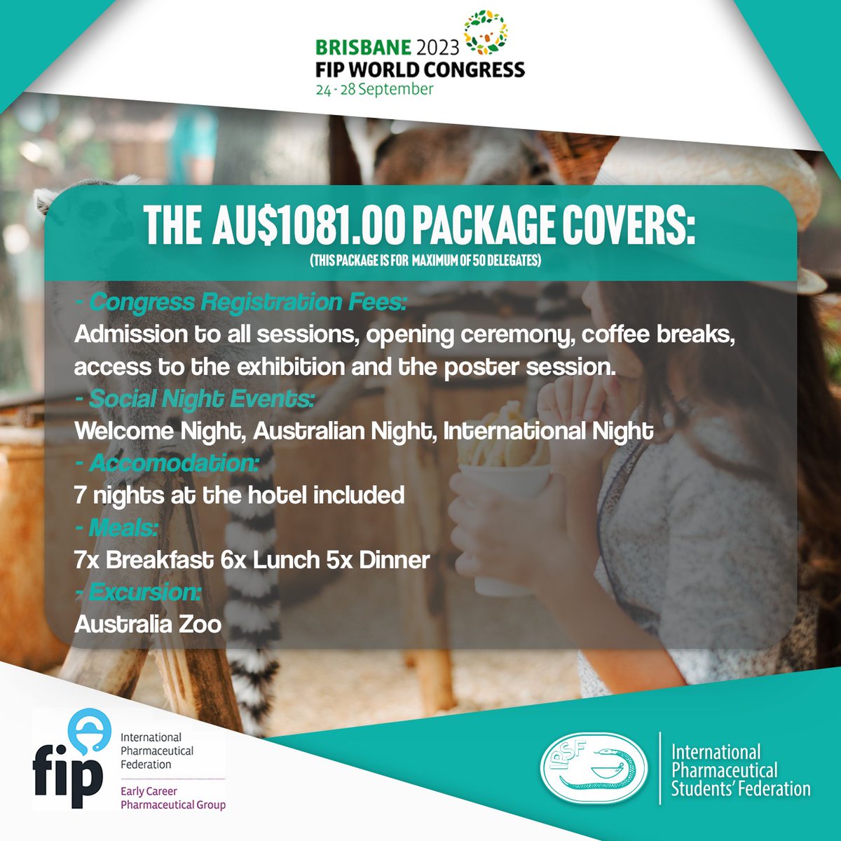 sep_algeria's tweet photo. 📷 Registrations are still open until the 15th, you'll find more details in the package below:
https://t.co/cUdAPPKln6
Don’t hesitate and don't miss out on this amazing opportunity to learn, grow, and have fun!
See you in Brisbane! 📷📷📷📷
#FIPWC23 #IPSFnECPG #BreezyBrisbane https://t.co/ZlhVObCEAz