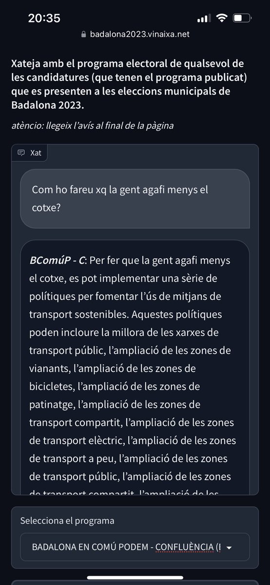 xaviviro's tweet photo. Ei #Badalona si us fa tanta mandra com a mi llegir-vos un programa electoral. però sí que us agradaria saber coses concretes, xategeu amb el programa electoral: 

👉🏻 https://t.co/Xa4Le5AEo5 

només @BdnEnComuPodem i @junts_badalona, la resta no els hem trobat #municipals2023 https://t.co/KeB1bGB1Q6
