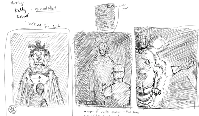 Sketched concepts for the FIVES promo piece! 