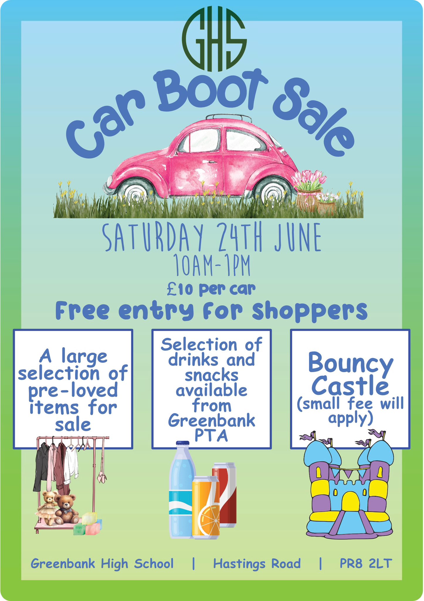 Greenbank High School on Twitter "Greenbank Car Boot Sale. Saturday 24th June, 10am 1pm