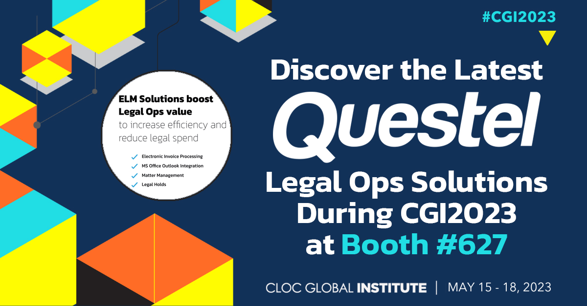 doelegal's tweet photo. Stop by Questel at #CGI2023 in Booth #627 to see the most comprehensive suite of Enterprise Legal Management, eDiscovery, Translations, and IP Management - all from one leading provider. 

Our experts are on-site to help you drive Legal Ops success!

#questel #legalops #cloc2023 https://t.co/zLdi0H9Eyq